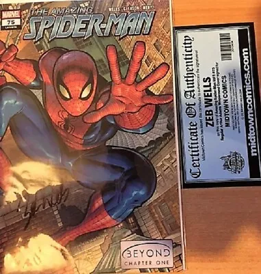 £13.99 • Buy Marvel Amazing Spider-man #75 Adams Variant Signed Zeb Wells Midtown + Cert