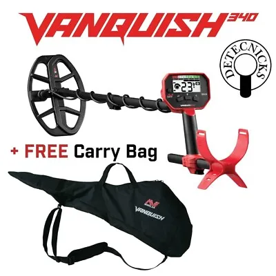 Minelab Vanquish 340 Metal Detector + FREE Carry Bag - DETECNICKS LTD • £229