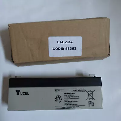 Yucel / Yuasa Y2.3-12 Sealed Lead Acid Battery 12v 2.3ah C20 Burglar Alarm • £10