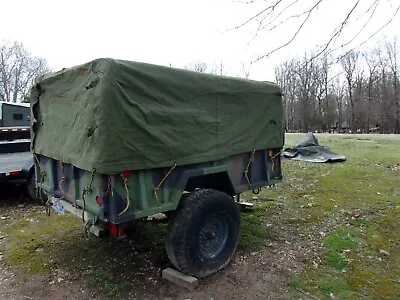 Military Surplus  M101 Regular Canvas Cargo Trailer Cover Only -damaged  Us Army • $995