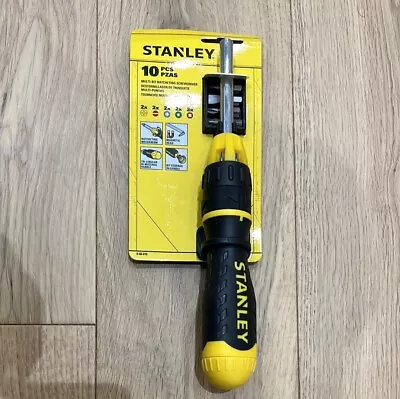 Stanley 0 68 010  10pce Multi Bit Ratchet Screwdriver • £14.99