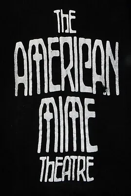 1980's THE AMERICAN MIME THEATRE T-SHIRT SIZE M 32   23  L HOLE ON FRONT • $11
