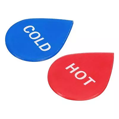 10pcs Self Stick Hot/Cold Water Label Acrylic Drop Shape Sticker Signs • $11.83