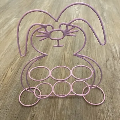 Bunny Rabbit Easter Egg Holder Drying Display Rack Coated Metal Wire • $12.99