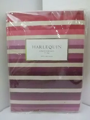 Harlequin Prato Plum Curtains Lined Standard Width/ 72  Drop (66 X 72 ) • £25