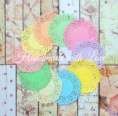 4  French Pastry Pastel Doilies. 1 Pack Of 10pcs And Sweet Pastel Colours. • $4