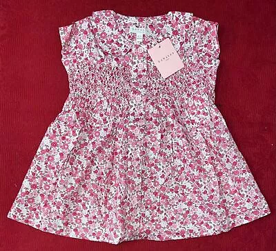 Baby Dress Pink Floral Smocked Designer Baby Clothing Fantastic Quality • £17.49