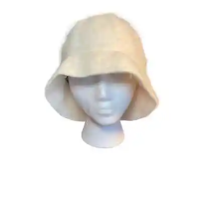 BETMAR New York Vintage Wool Fedora Bucket Hat White Fuzzy Rabbit Hair Y2K O/S • $43.74