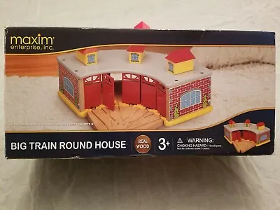 MAXIM RAIL ROAD WOODEN THE BIG TRAIN ROUND HOUSE BRAND NEW SEALED  (Real Wood) • $40