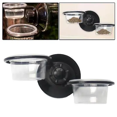 Reptile Feeder Snake Worm Gecko Chameleon Feeding Ledge Anti Escape With Suction • £4.88