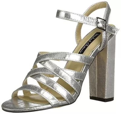 Michael Antonio Women's Jayla Heeled Sandal Silver 10 M US • $21.50