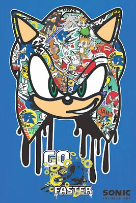 $11.99 • Buy Sega Sonic The Hedgehog Go Faster Poster New 24x36 Free Ship