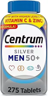 Centrum Silver MultiVitamin MultiMineral Complete Vitamin 275 Tabs Men Over 50+ • $26.99