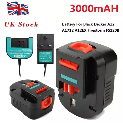 Battery For Black&Decker 12V Ni-MH A12 A1712 BDID1202 EPC12 FSB12 HPB12 EPC126 • £16.91