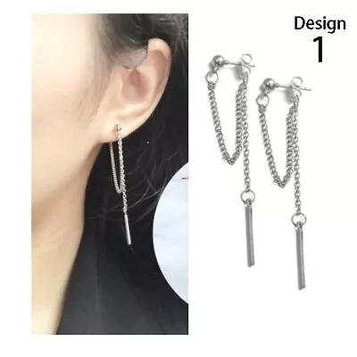 Long Earrings - Pull -Through Dangle Ear Rings - Thread Threader Chain Jewellery • £3.99