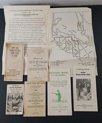 1940s-1960 Pennsylvania Hunting/Fishing Booklets Map Lot • $64.99