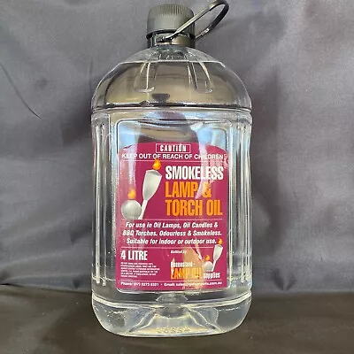 Lamp Oil 4 Litre Bottle - Smokeless Odourless For Oil Lamps And Oil Candles • $39