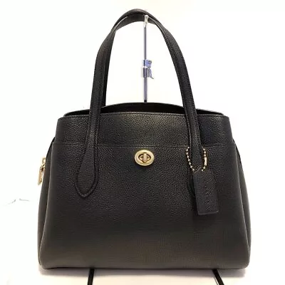 Auth COACH Laura Carryall 30 91740 Black Leather - Handbag • $174