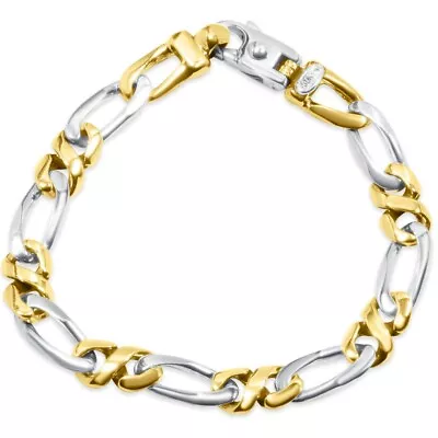 Men's Figaro Link 14k Gold (31gram) Or Platinum (50gram) 9mm Bracelet 8.5  • $2477.21