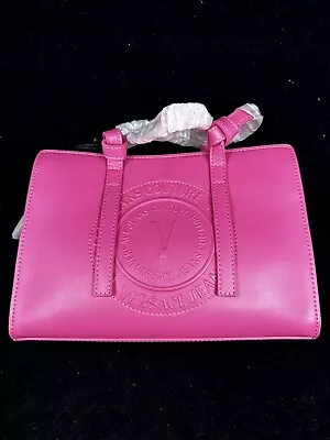 VERSACE Shoulder Bag V Emblem In Pink • $347.90