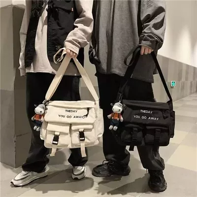 Large Capacity Canvas Tote Bag Casual Style Messenger Bag Vintage Handbag • $69.77