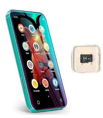 TIMMKOO MP4 MP3 Player With Bluetooth 4.0  Full Touch Screen And 64GB Micro SD • £25