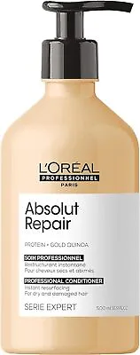 L'Oreal Professionnel Absolut Repair Conditioner Protein + Gold Quinoa 500ml • £23.99