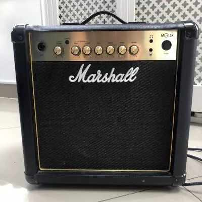 Marshall MG15CFR 15-Watt Combo Black & Gold Guitar Amplifier • £70