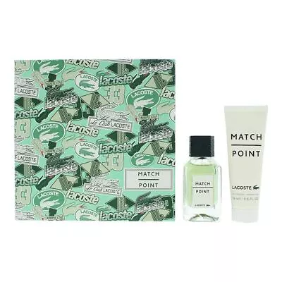 Lacoste Match Point 2 Piece Gift Set: EDT 50ml - Shower Gel 75ml For Men • £33.24