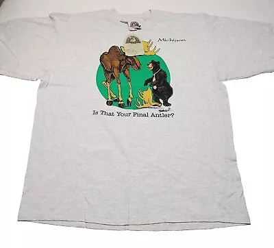 Vintage Northern Woods Clothing Co Michigan Moose Deer Men's Size 2XL New 90's  • $19.99