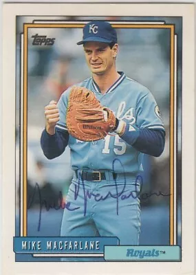 1992 Mike Macfarlane Topps IN PERSON AUTO #42 - KC Kansas City Royals RC • $7.99