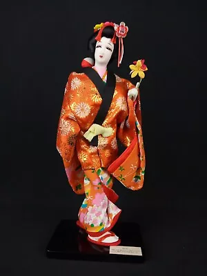 Vintage Japanese Geisha Kabuki Doll On Stand By Nishi Doll Nishi & Co. Ltd Japan • $25