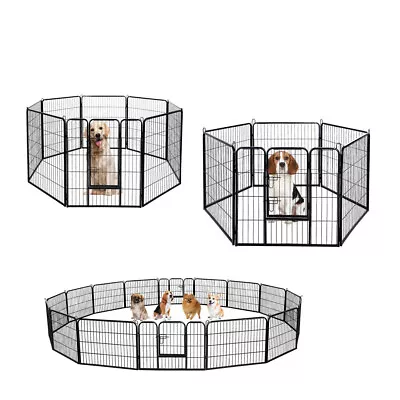£125.99 • Buy Heavy Duty Metal Puppy Dog Cat Fence Play Pen Indoor/Outdoor Run Enclosure Cage
