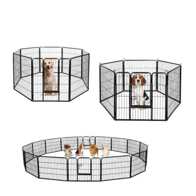 £125.99 • Buy Heavy Duty Metal Puppy Dog Cat Fence Play Pen Indoor/Outdoor Run Enclosure Cage