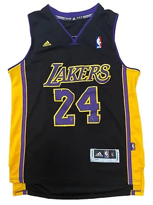 Kobe Bryant Los Angeles Lakers Adidas Swingman Black Jersey #24 Size S Authentic • $89