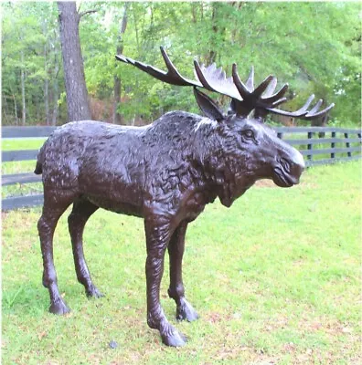 Life Size Alaskan Moose Sculpture In Bronze • $3074.50