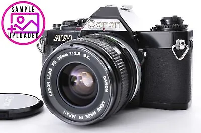 Canon AV-1 Black 35mm SLR Film Camera W/FD 28mm F2.8 SC Lens [Near Mint-] Japan • £133.07