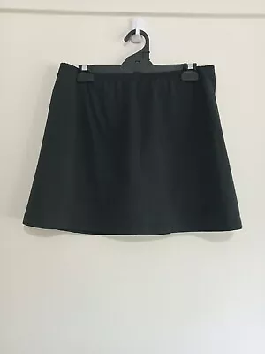 Womens Adidas Tennis Golf Skirt Skort Black Size 14 • $9.99