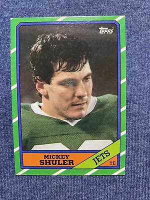 🔥1986 Topps Football Card MICKEY SHULER #102 New York Jets Tight End NFL🔥 • $0.99