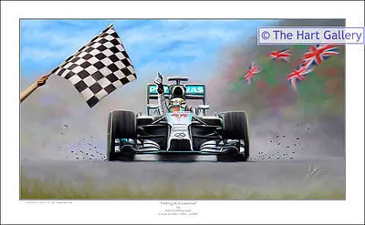 £27.99 • Buy Formula One 1 Lewis Hamilton Winning The British Grand Prix Print Picture F1