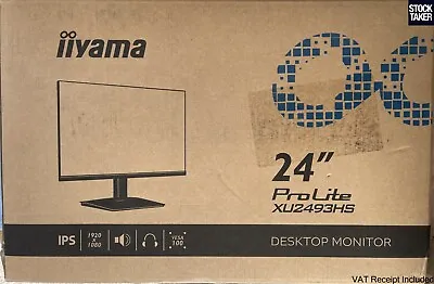 Iiyama 24” IPS Full HD Monitor XU2493HS-B5 Black 75Hz (HDMI & DP) VAT Incl • £84.95