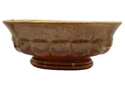 Vintage Haeger USA Pottery Footed  Oval Planter Drip Glaze Mustard Colors • $22.50