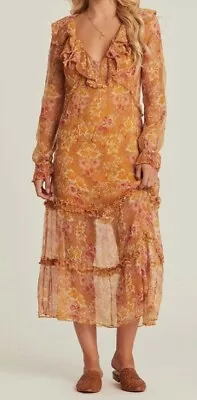 $85 • Buy Arnhem Grace Silk Maxi Dress In Honeysuckle Size 8. Worn Once, No Slip 