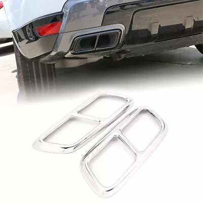 Silver Rear Exhaust Muffler Tail Pipe Cover Trim For Range Rover Sport 2018-2019 • $64.02