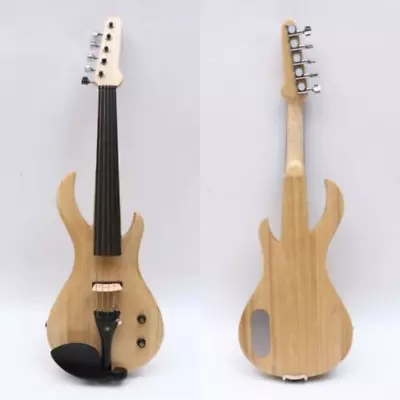 5 String Electric Violin 4/4 Violin Guitar-shaped Solid Wood Ebony Fittings • $262.20