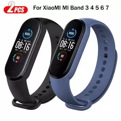 2Pcs Watchband For Xiaomi Mi Band Strap Silicone • £6.89