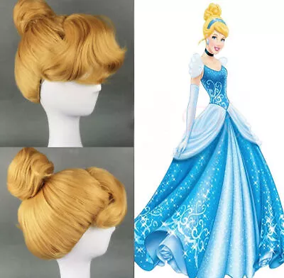 Cinderella Cinderella Disney Cosplay Wig Blonde Gold Up-do • £24.96