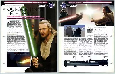 Qui-Gon Jinn's Lightsabre #LIG7-8 - Weapons - Star Wars Fact File Page • $3.17