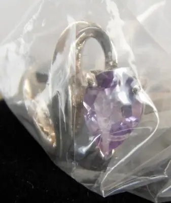 Avon 925 Sterling Silver Amethyst Wave Ring Size 9 Vintage NOS NIB 1997 • $25