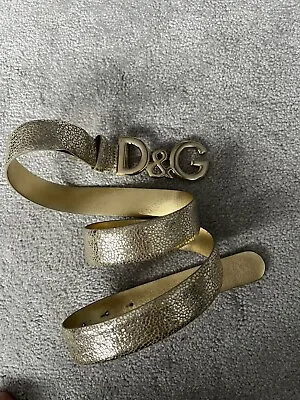 D&G Women’s Gold Leather Belt  • £75